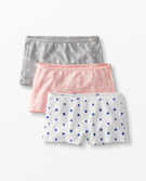 Girlshort Unders In Organic Cotton With Stretch 3-Pack in Soft Print Pack - main