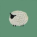 HannaSoft™ Stretch Sleeper in Tiny Sheep on Green - swatch