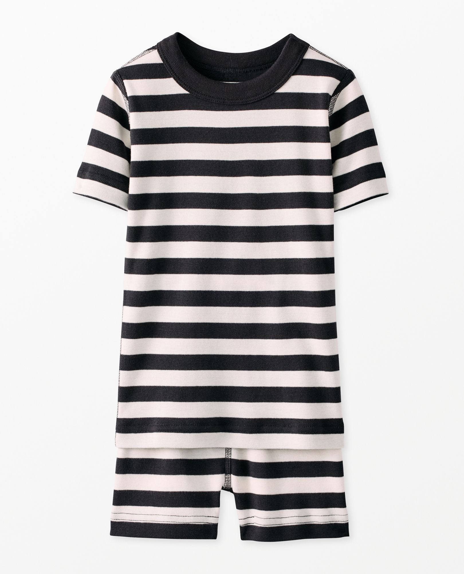 HannaJams™ Pajama Set in Soft Black / Ecru - main
