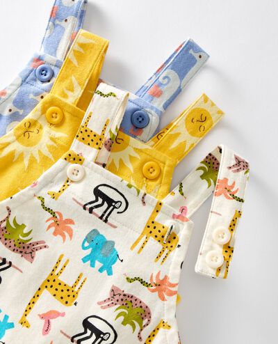 Baby Classic Fit T-Shirt & Shortalls Set in Ecru Suns on Sunshine - main