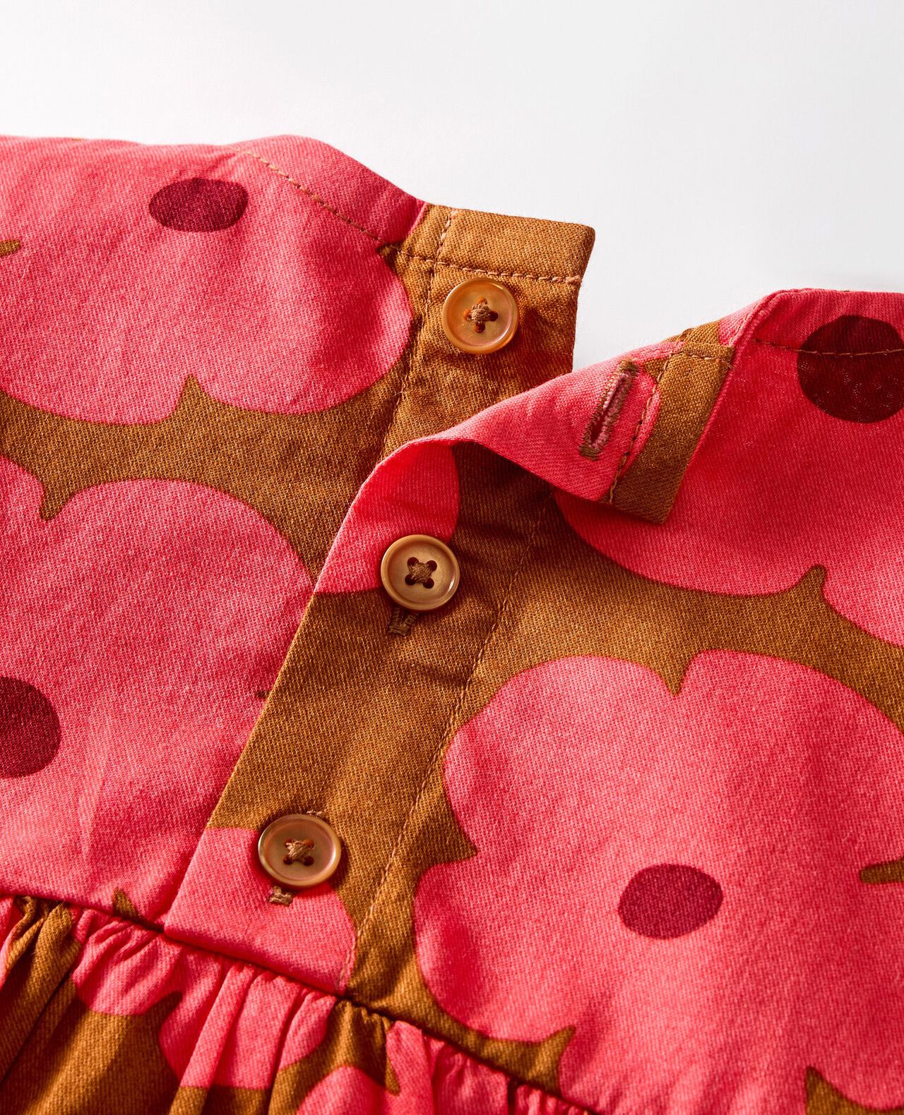 Baby Long Sleeve Twill Dress & Bloomers Set in Floral on Glazed Ginger - main