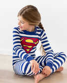 DC Superman™ Basic Long John Pajama Set in Deep Blue Sea - main