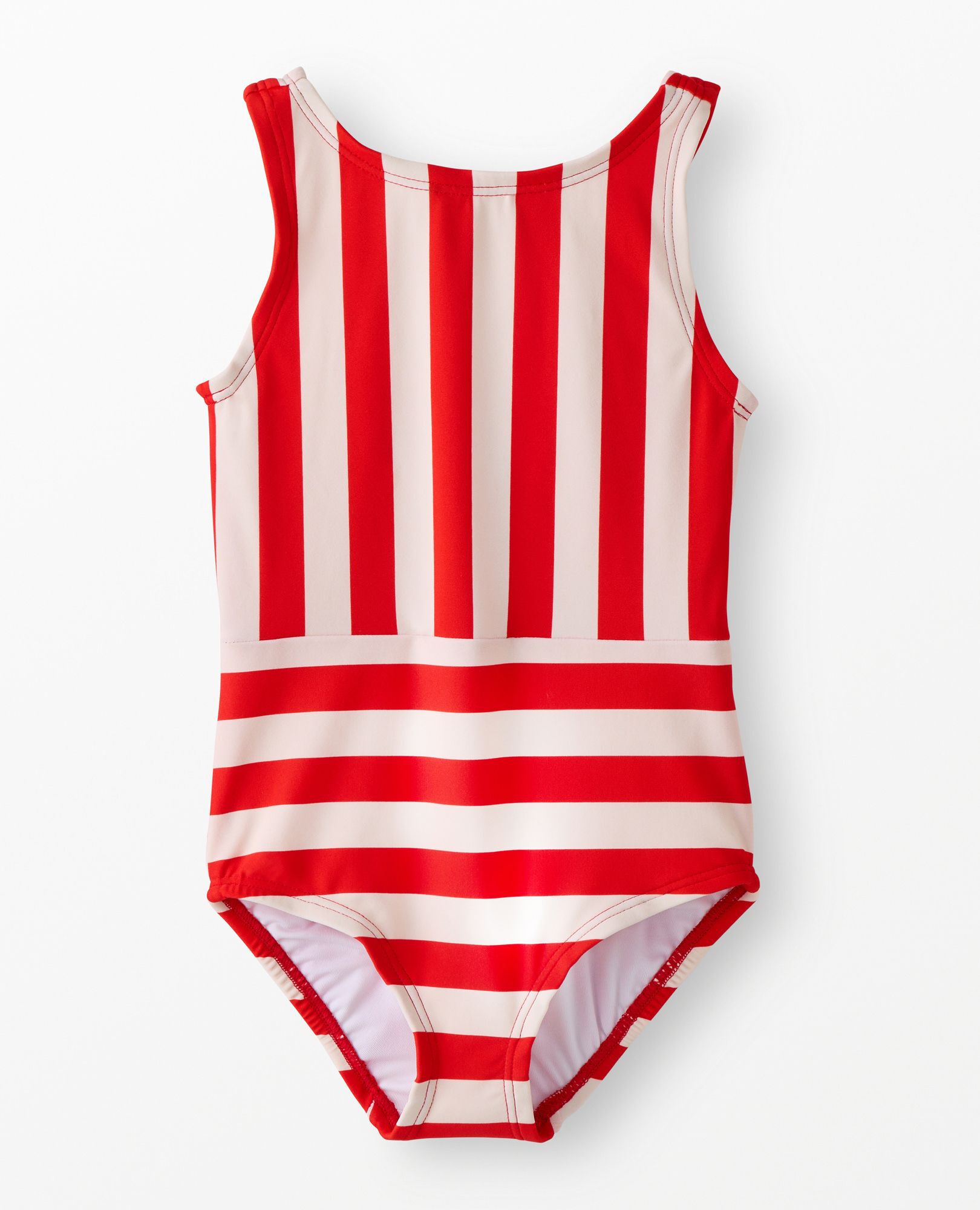One-Piece Cherry Back Swimsuit in Tangy Red/Ecru - main