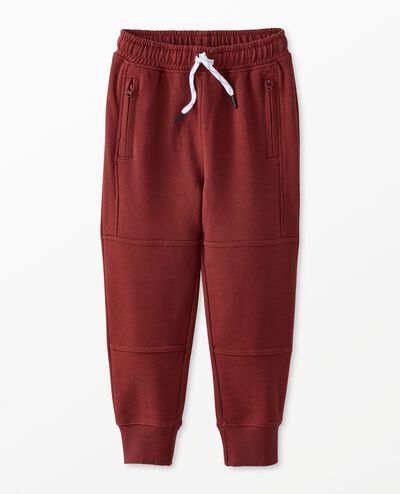 Slim Fit French Terry Double Knee Sweatpants in Madder Brown - main