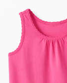 Bright Basics Tank In Pima Cotton in Power Pink - main