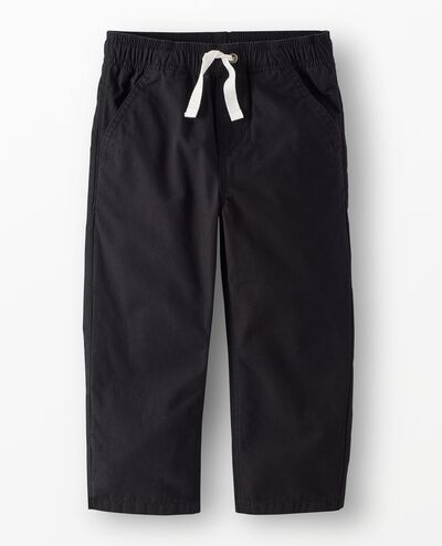 Canvas Pull-On Pants in Black - main