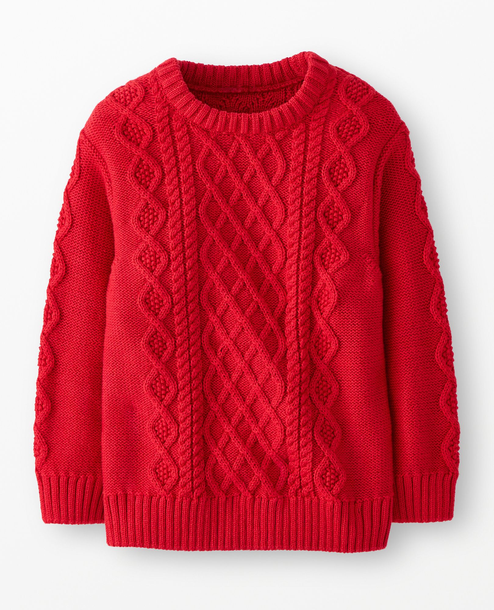 Cable Knit Sweater in Scarlet Red - main