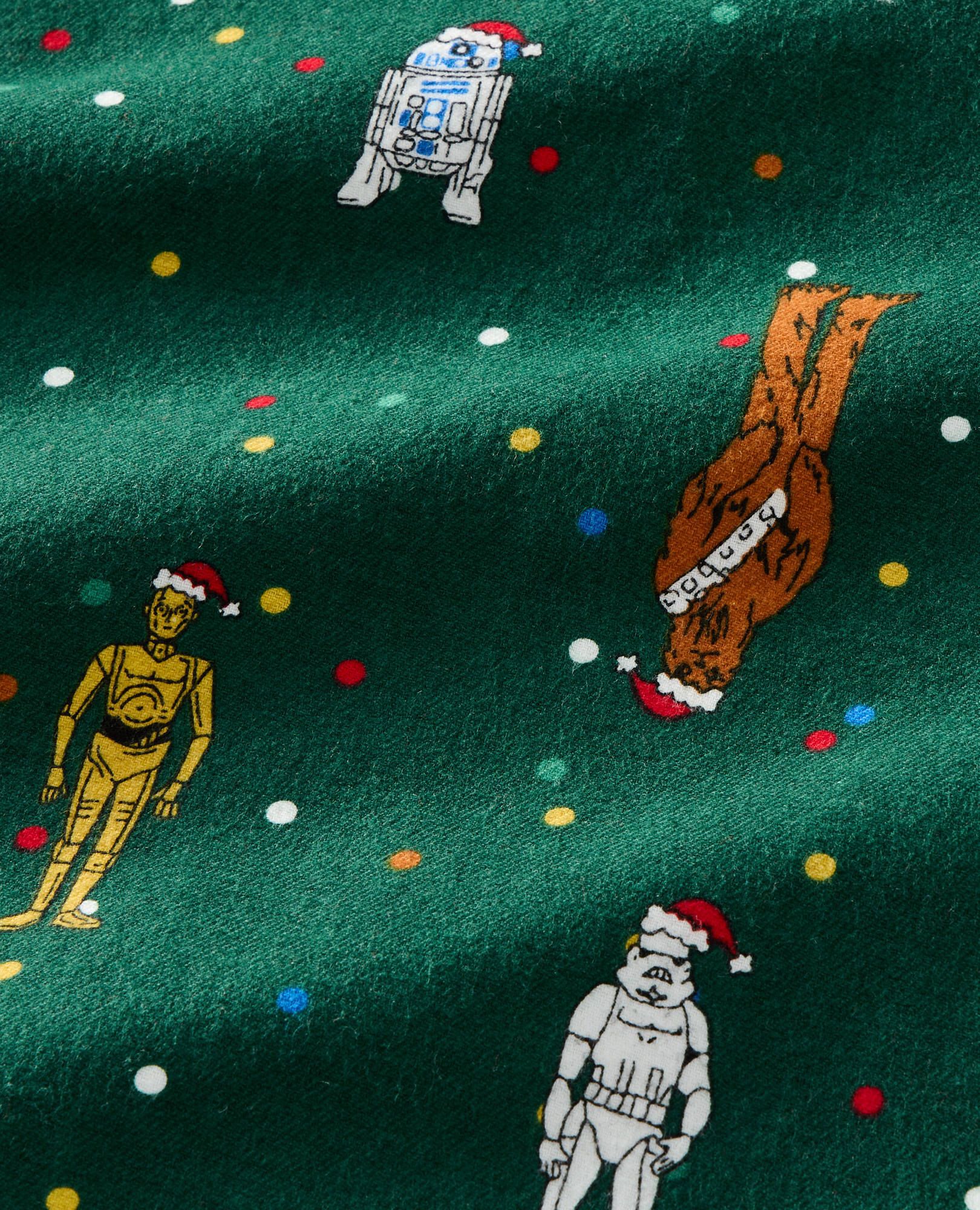 Adult STAR WARS™ Holiday Flannel Pajama Top in Star Wars Holiday Multi - Green - main