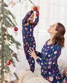 Women's Long John Top In Organic Cotton in Heirloom Ornaments - main