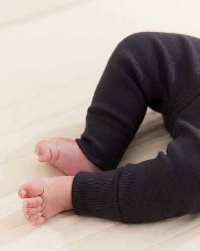 Baby Ribbed Leggings in Soft Black - main