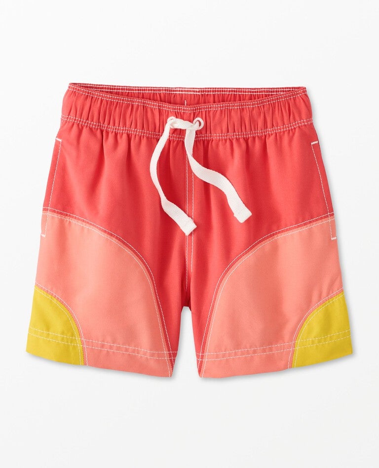 Colorblock Swim Trunks in Orange Horizon Colorblock - main