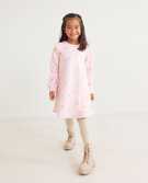 Glitter Sweatshirt Dress In Cotton Jersey in Rose Blossom - main