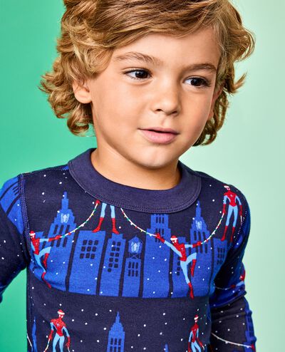 Marvel Spider-Man Holiday HannaJams™ Pajama Set in Spiderman in the City on Navy - main
