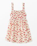 Sleeveless Poplin Smocked Dress in Cherry on Top on Ecru - main