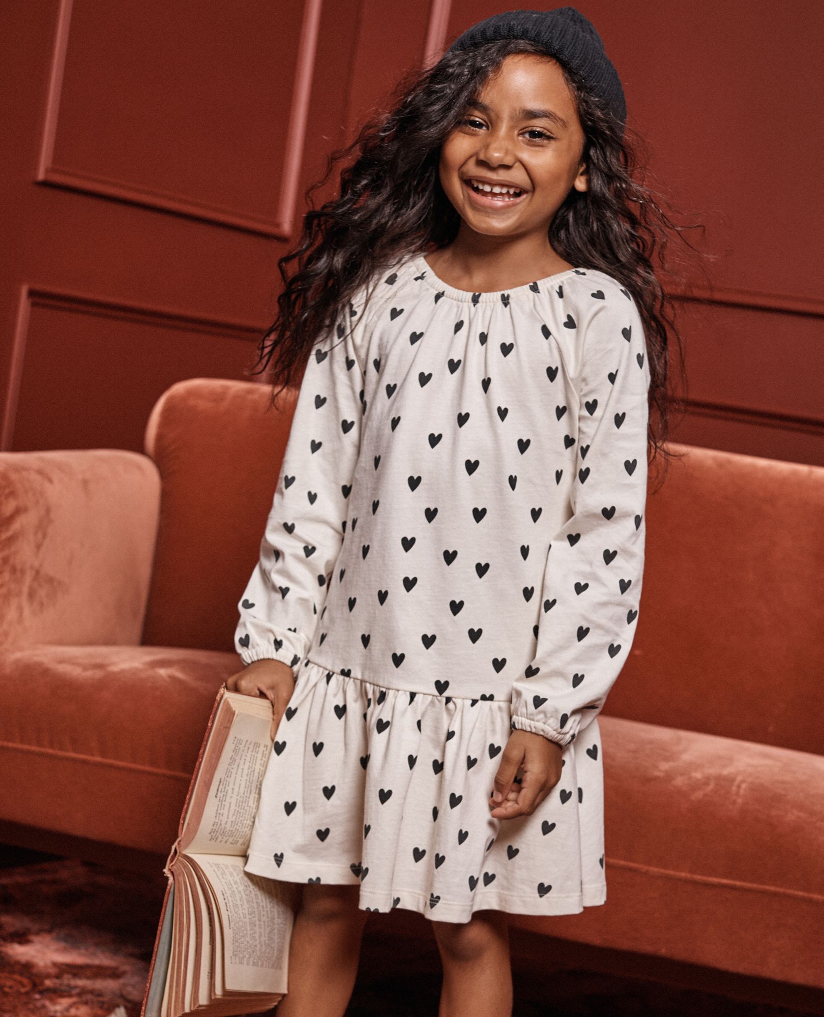 Long Sleeve Drop Waist Dress | Hanna Andersson