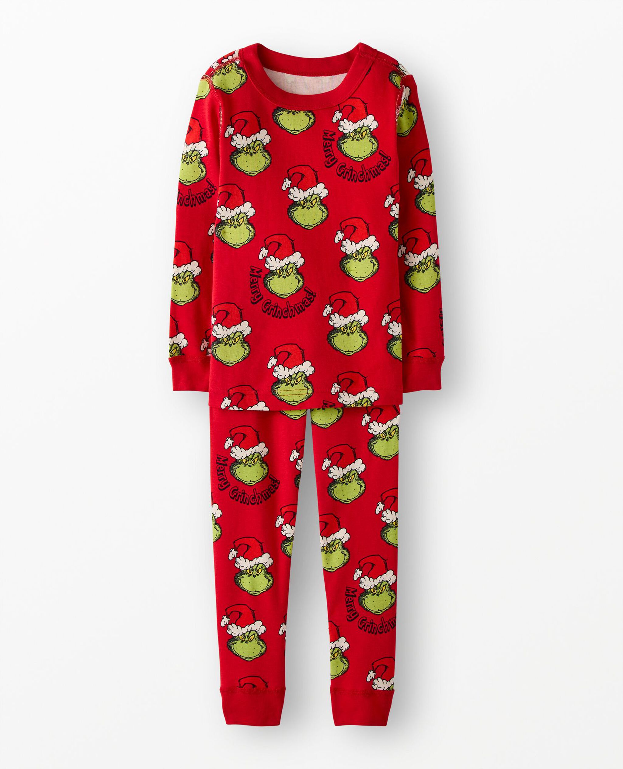 Dr. Seuss Grinch HannaJams™ Pajama Set in Merry Grinchmas on Red - main