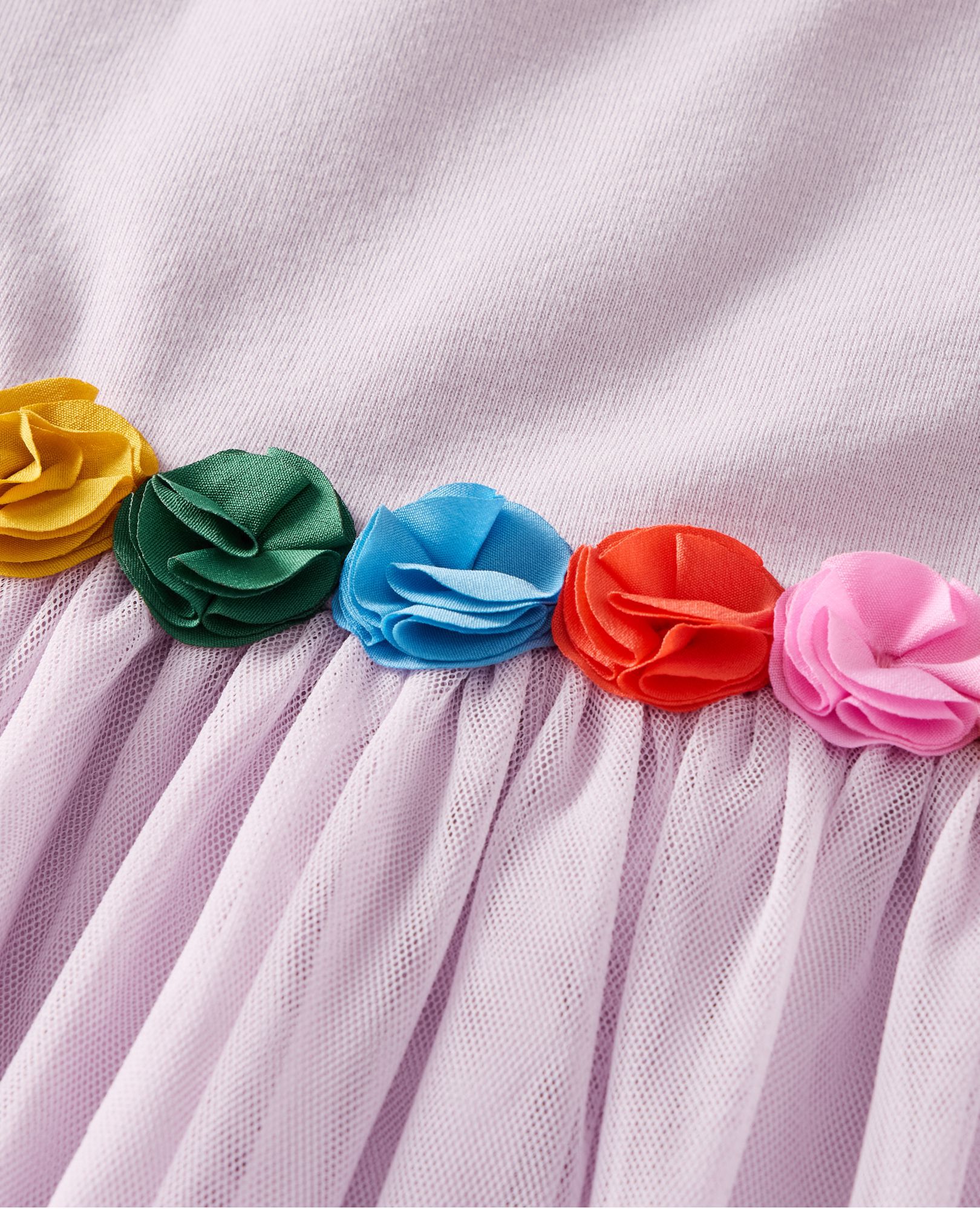 Tulle Flower Waist Dress in Orchid Hush - main