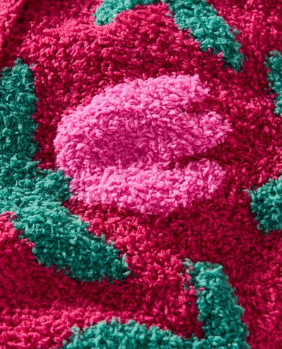 Marshmallow Cardigan in Tulips on Raspberry - main