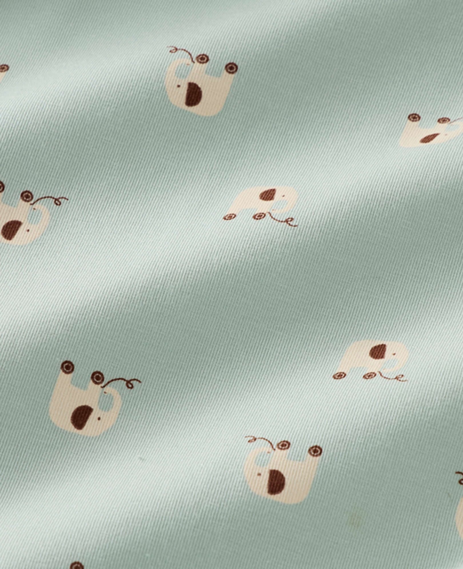 HannaSoft™ Stretch Sleeper in Tiny Elephants on Blue - main
