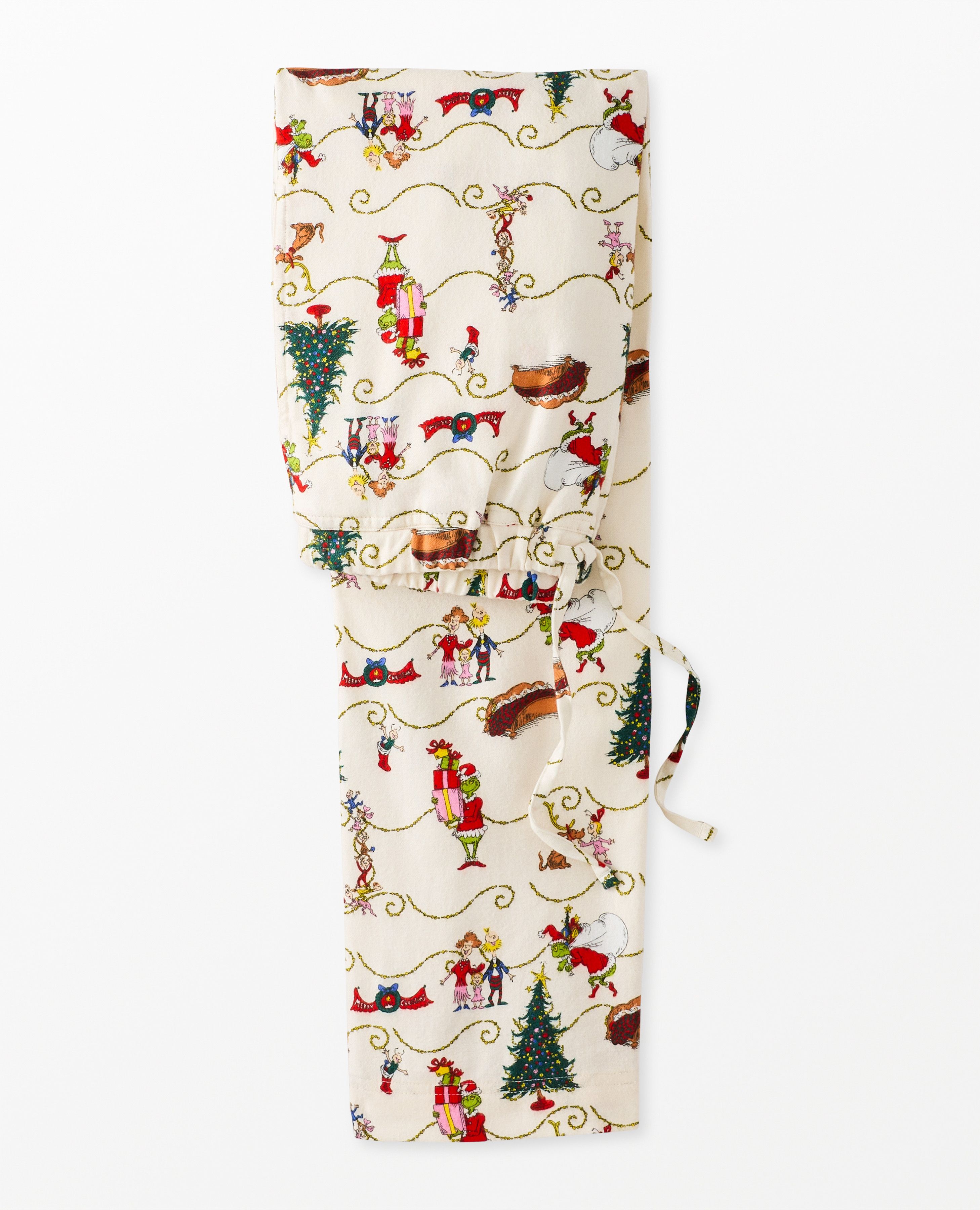 Adult Dr. Seuss Grinch Flannel Pajama Pants in Grinch Multi - main