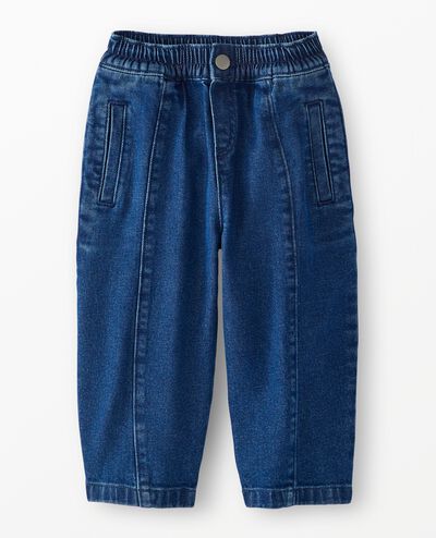Denim Barrel Pants in Medium Denim Wash - main