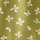 S G Sleeveless Nightgown in Butterflies on Moss Green - swatch