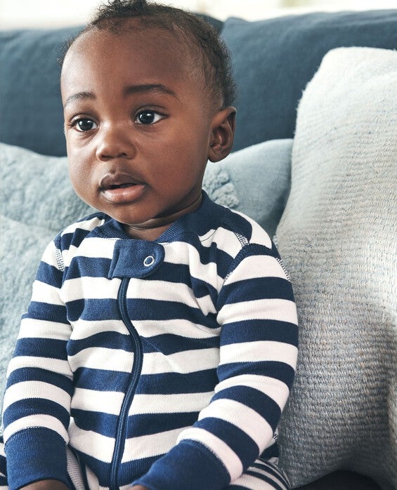 Toddler HannaJams™ Sleeper Pajamas in Navy Blue - 100% Combed Cotton - Size 3 by Hanna Andersson