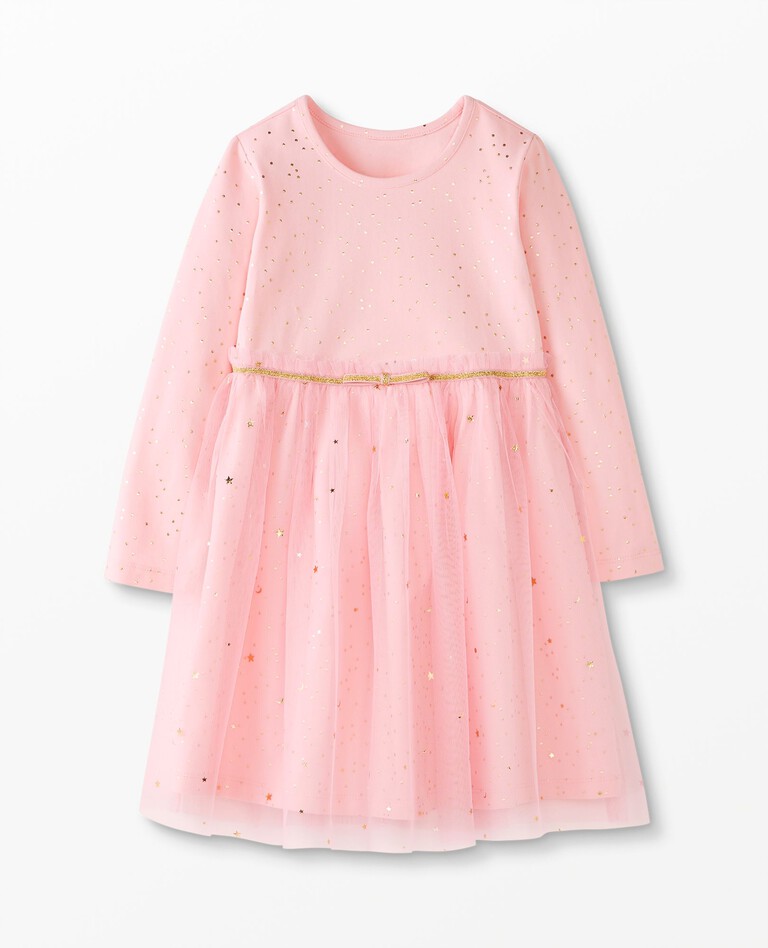 Shimmer Star Dress In Soft Tulle in Rose Blossom - main