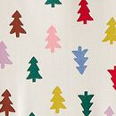 Adult Holiday Long John Pajama Set in Festive Forest on Ecru - swatch