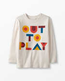 Graphic Tee In Cotton Jersey in Oat Heather - main