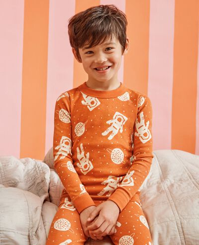 HannaJams™ Pajama Set in Astronauts on Bisque - main