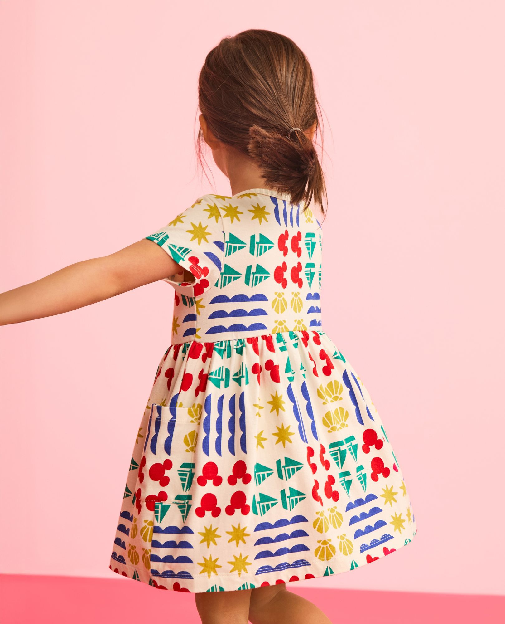 Disney Mickey Mouse Playground Dress with Pockets in Mickey Mouse Sail Patchwork Multi - main