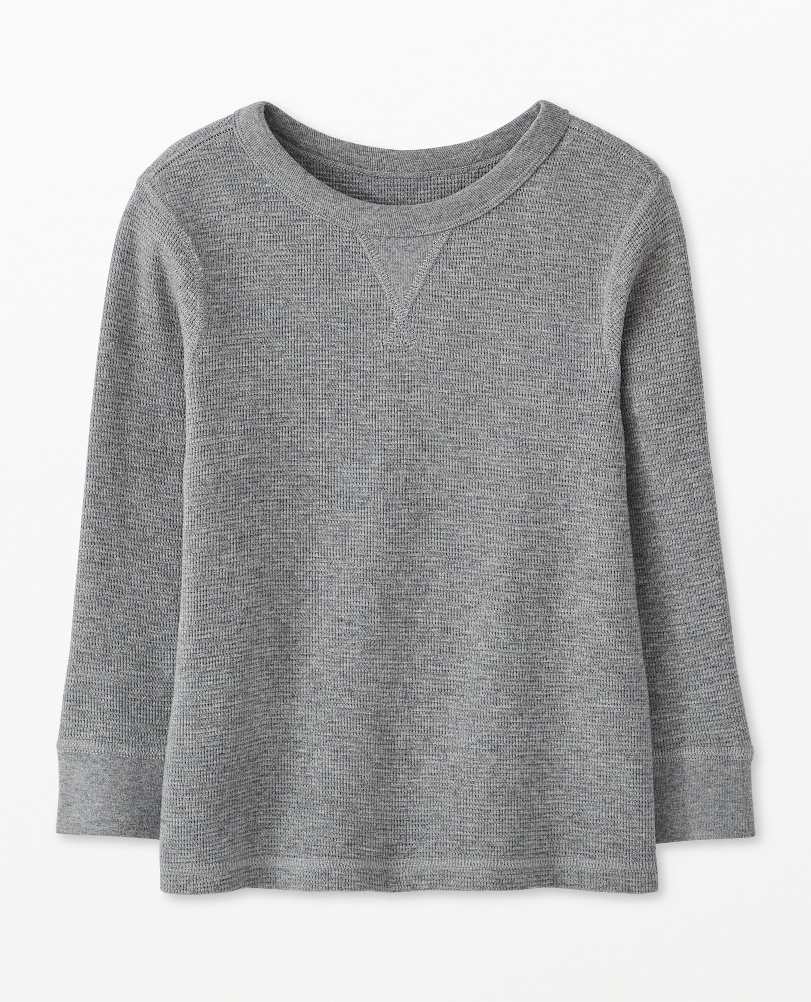 Waffle Crewneck in Dark Heather Grey - main