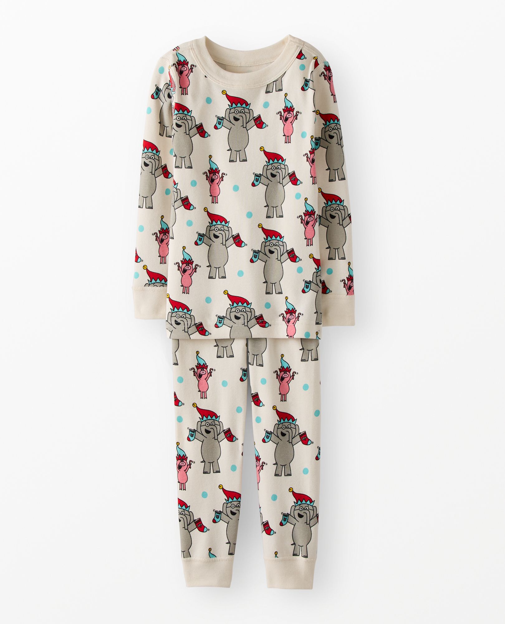 Elephant & Piggie Holiday HannaJams™ Pajama Set in Hidden Pigeon Holiday - main