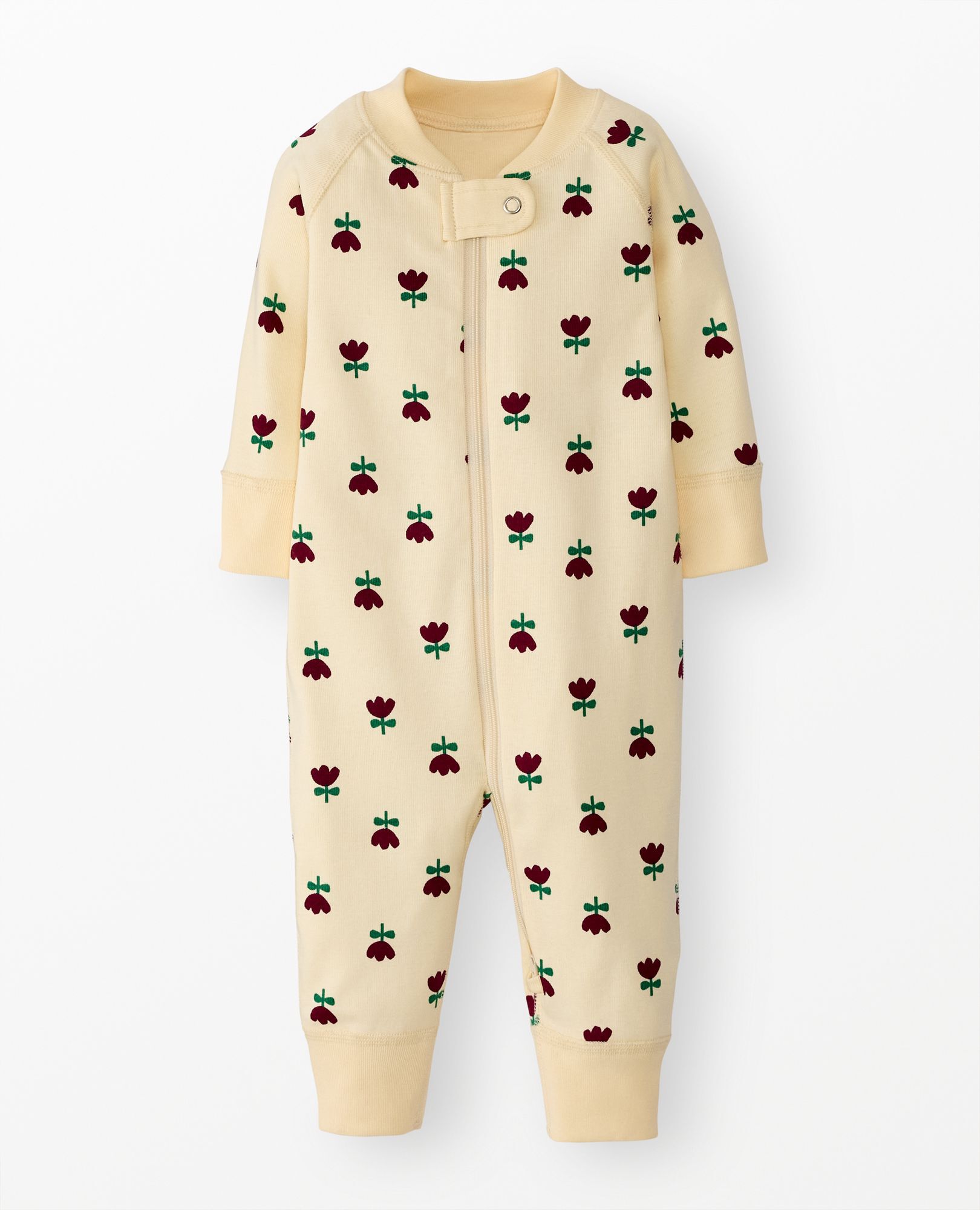 HannaJams™ Sleeper in Red Tulips on Almond Oil - main