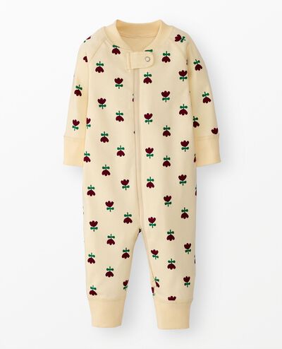 HannaJams™ Sleeper in Red Tulips on Almond Oil - main