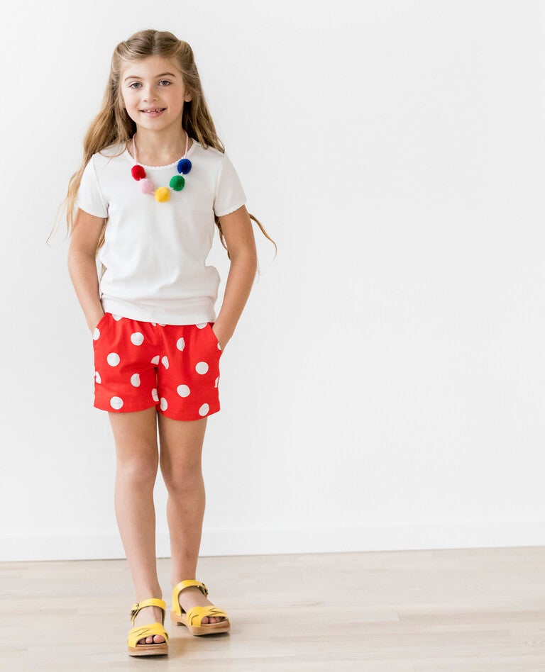 Scallop Trim T-Shirt in Hanna White - main
