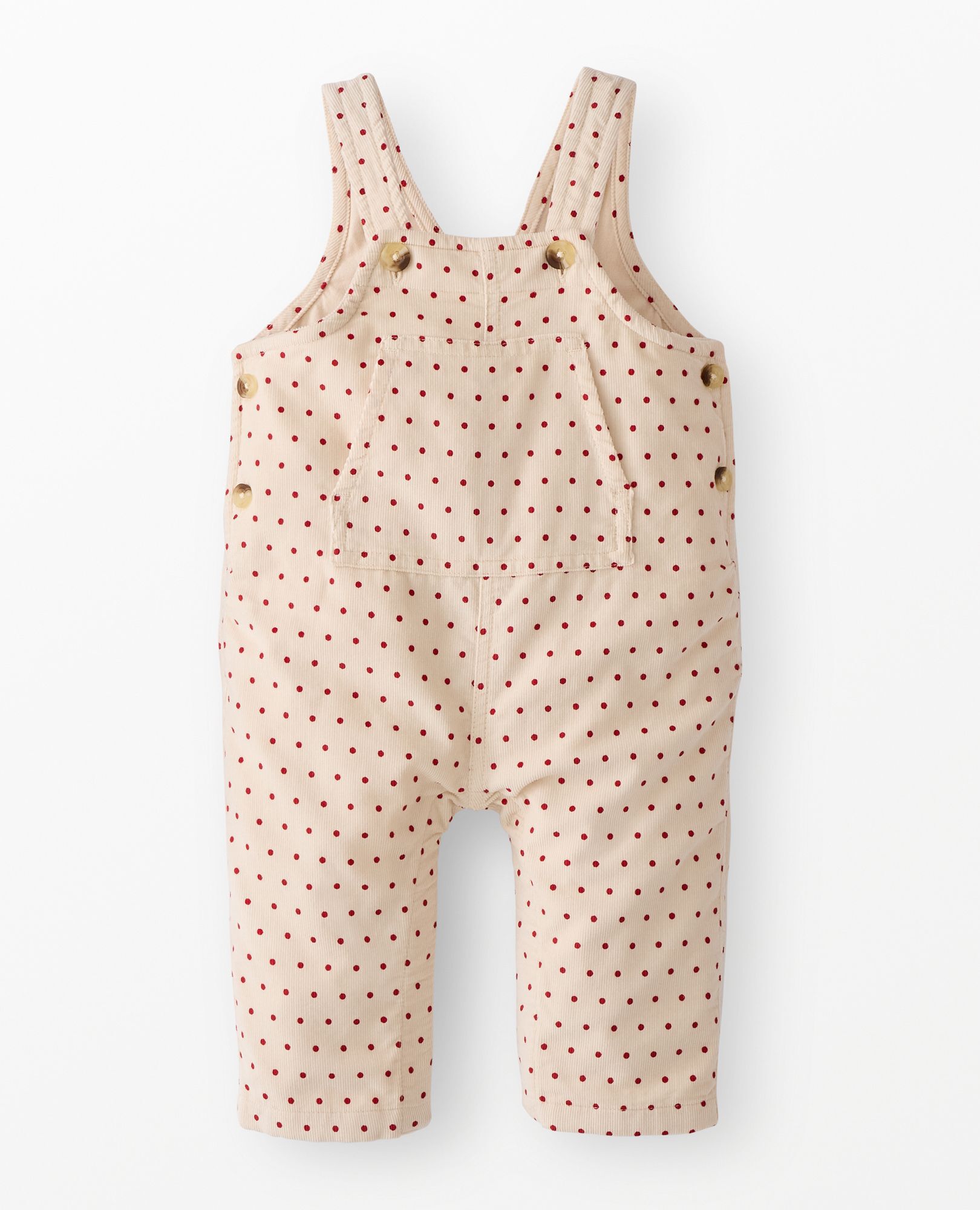 Baby Corduroy Overalls in Tiny Dots on Lambs Wool - main