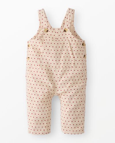 Baby Corduroy Overalls in Tiny Dots on Lambs Wool - main