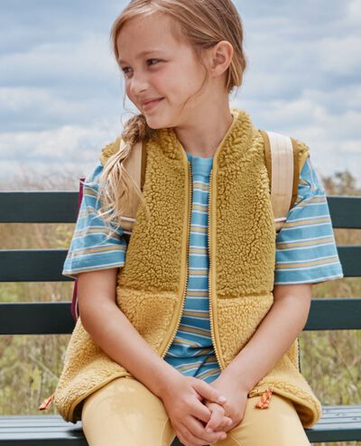 Faux Shearling Vest in Tapenade - main