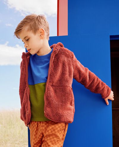 Marshmallow Fleece Jacket in Madder Brown - main