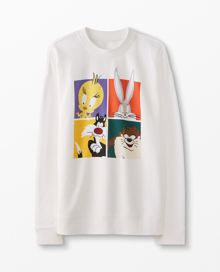 Adult Looney Tunes™ Sweatshirt In French Terry in Looney Tunes Multi - main