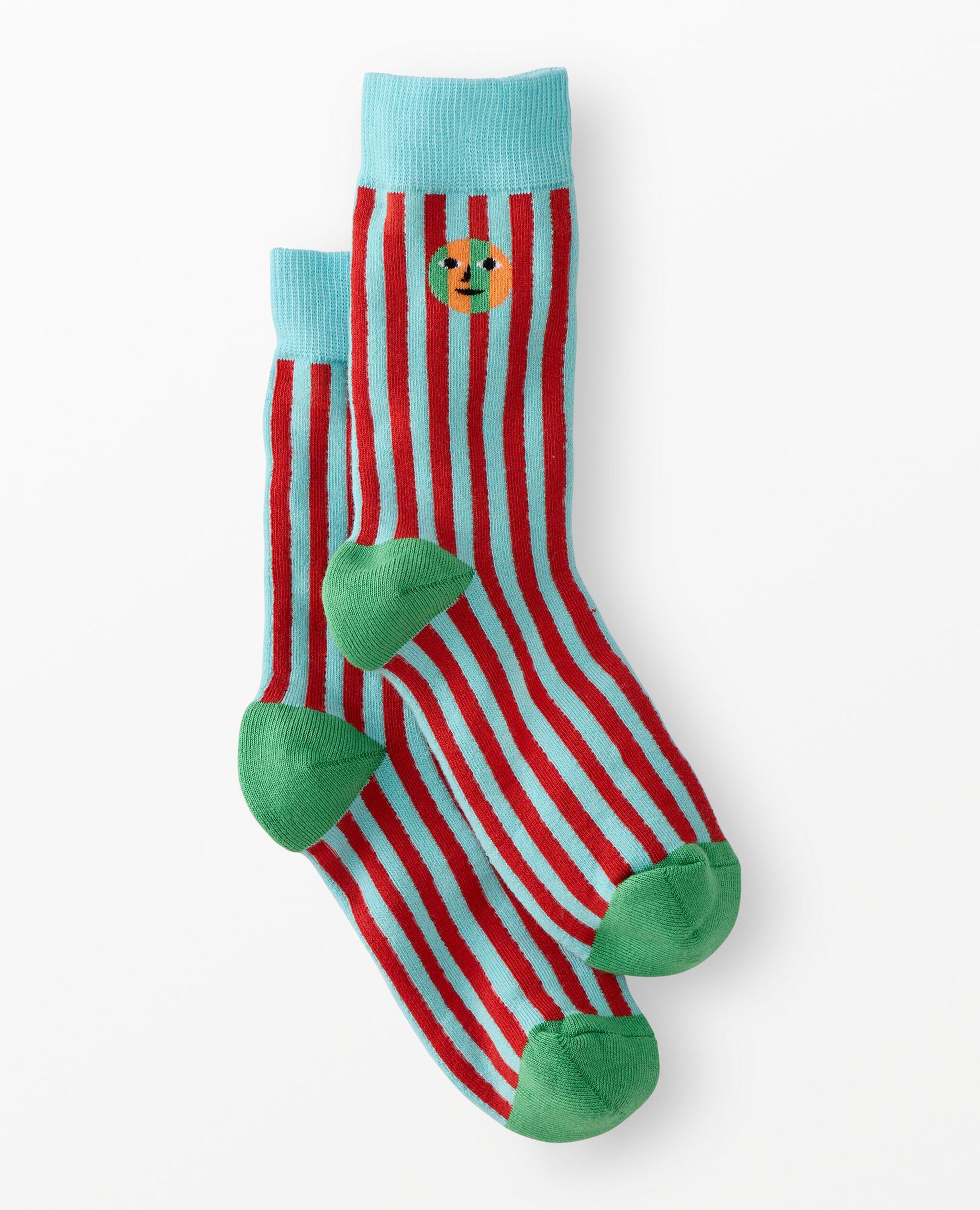 Adult Dusen Dusen Crew Socks in Warm Stripe - main