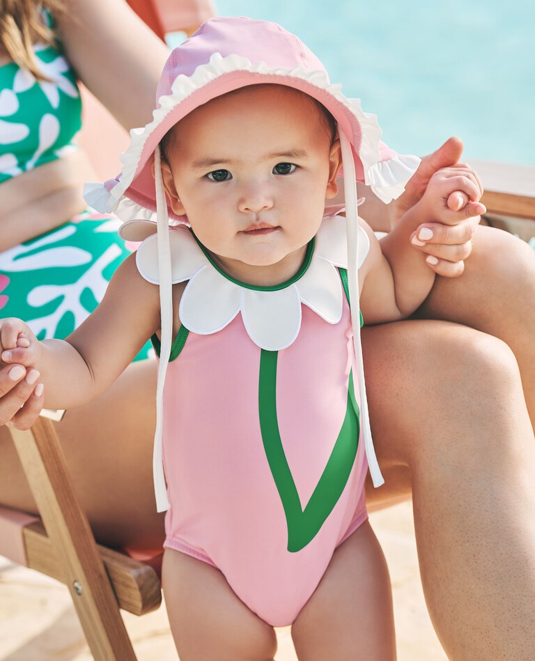 Baby Swimsuit & Sun Hat Set in Daisy - main