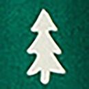 Holiday HannaSoft™ Stretch Pajama Set in Happy Trees on Green - swatch