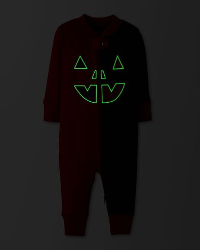 Baby Halloween Glow-in-the-Dark 2-Way Zip Sleeper in Happy Baby Jack-O-Lantern - main