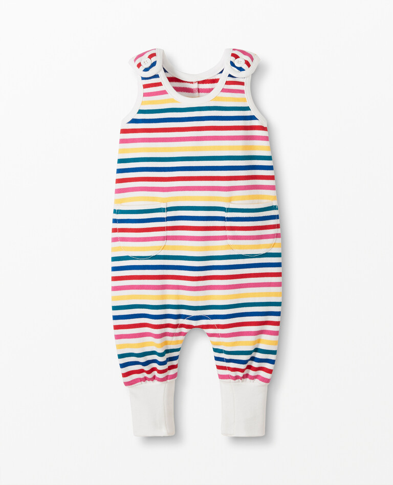 French Terry Pocket Overalls in Hanna White Multi - main
