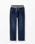 Double Knee Kickstart Relaxed Jeans in Medium-Dark Wash Stretch - main
