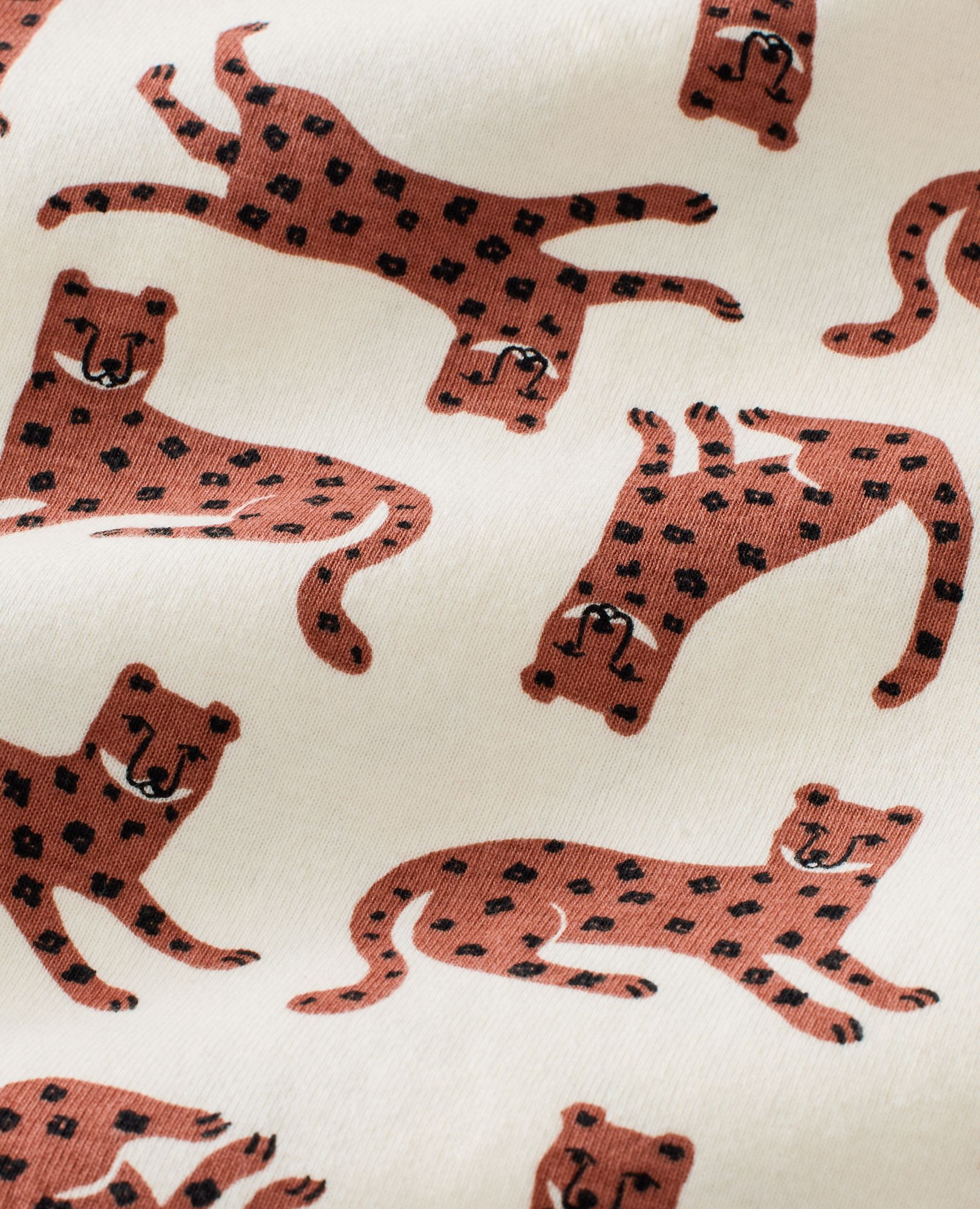 HannaJams™ Pajama Set in Romy the Cheetah on Ecru - main