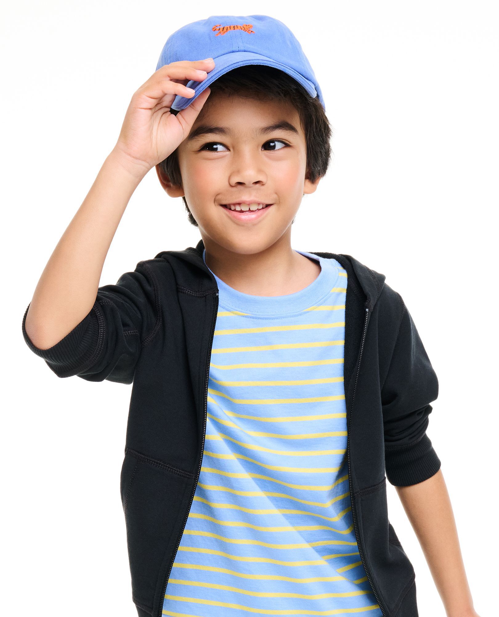 French Terry Hoodie in Black - main